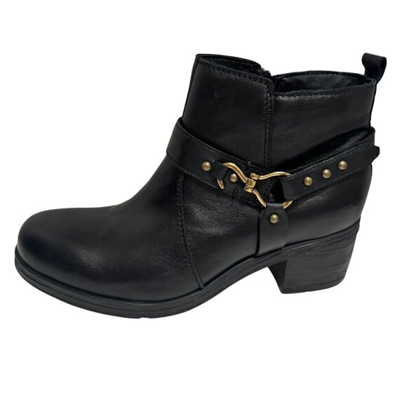 Miz Mooz Sydni Harness Moto Bootie Black Leather  size 42/10 New $220 - Picture 1 of 6